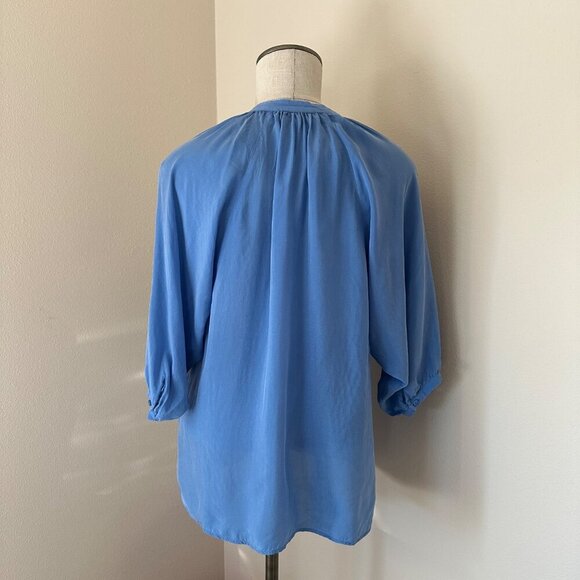 Maje Lua Collarless Blouse Womens Size 1 US S Clean Girl Aesthetic Office Top - Picture 8 of 8